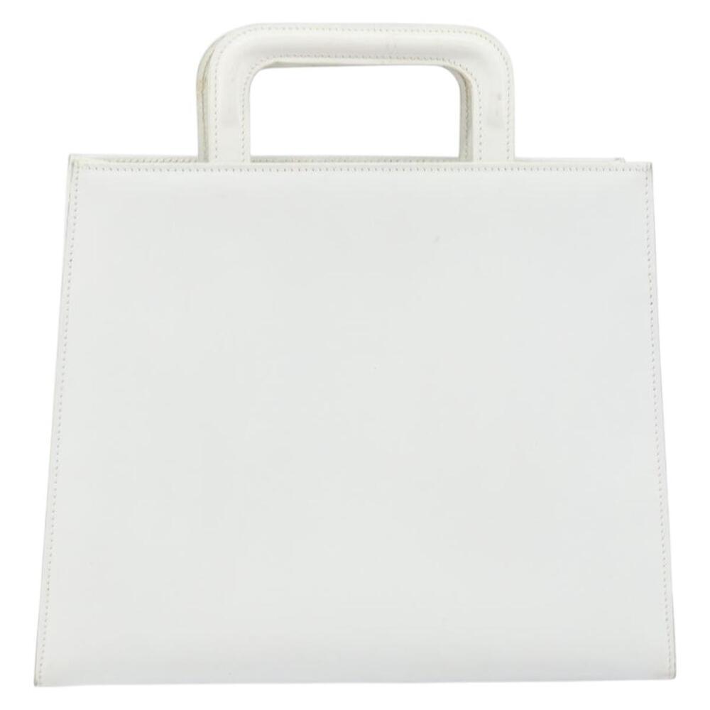 GUCCI Hand Bag Leather White Gold 001 2122 1773 Auth 146899 - Picture 2 of 16